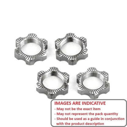 Himoto RC Spare Part 81212HSP  - Hex Wheel Nut RXB2 and RXB1 - Himoto  (Pack of 4)