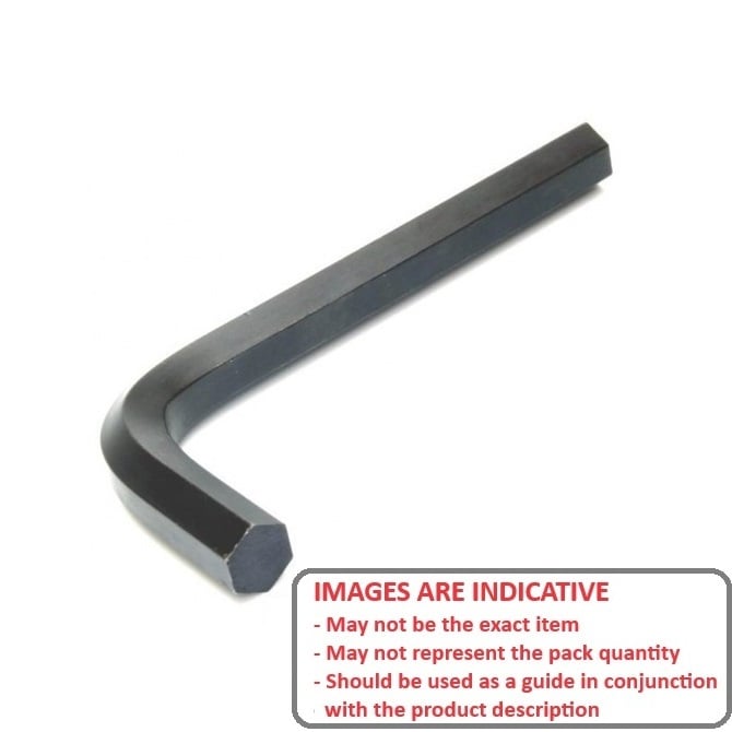 Hex Key   15.88 mm  - Short Arm - MBA  (Pack of 10)