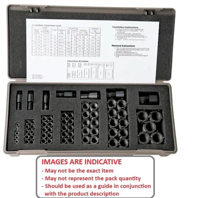 Thread Repair Assortment    Metric - M5 x 0.80 (Qty 8) - M6 x 1 (Qty 8)  - Keylocking Assortment Kits - MBA  (Pack of 1)