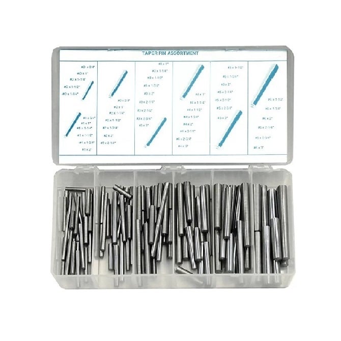 Assortment  100 Pieces  - Taper Pins - No.0 to No.5, 3/4 to 2 inches long - MBA  (Pack of 1)