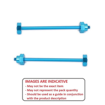 Hobby Accessory    1/10 Scale  - Axle for Car or Buggy - Blue - MBA  (Pack of 5)