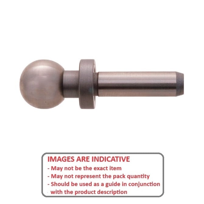 Sfera per utensili 12,7 x 6,35 x 34,925 mm - Spalla in un unico pezzo in acciaio antiscivolo - MBA (confezione da 1)