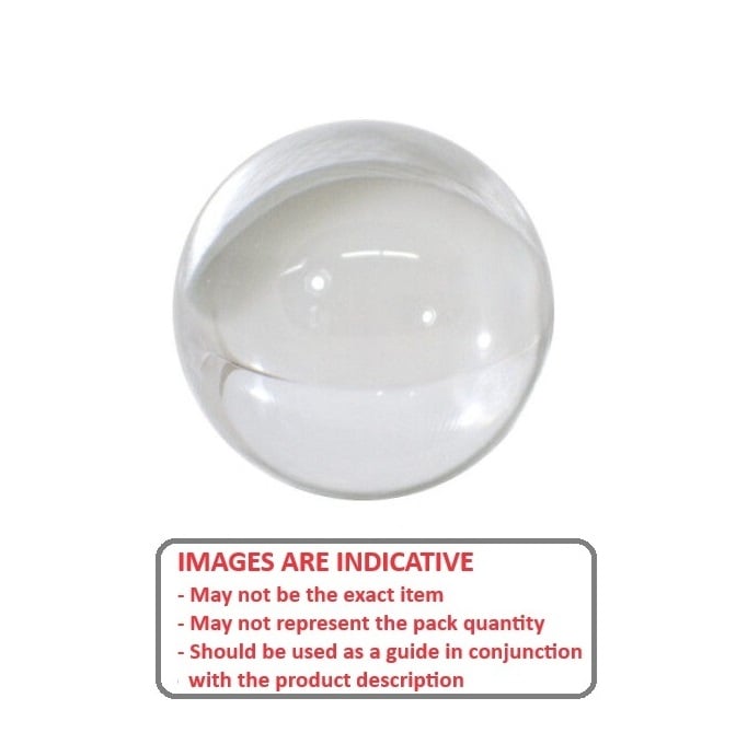 Boule en plastique 1,59 mm - Acrylique - Précision Grade 3 - Transparent - MBA (Paquet de 50)