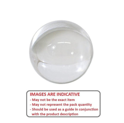 Ball    1.59 mm Acrylic - Precision Grade 3 - Clear - MBA  (Pack of 100)