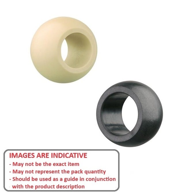 Ball    5.2 mm Plastic - Off White - MBA  (Pack of 7)