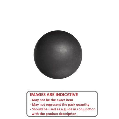 Balle en caoutchouc 6,35 mm - Caoutchouc Nitrile NBR - Précision Grade 2 - Noir - MBA (Pack de 10)