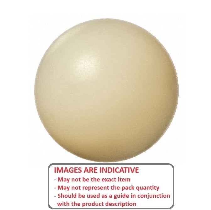 Ball    3.18 mm Nylon - Precision Grade 2 - Off White - MBA  (Pack of 50)