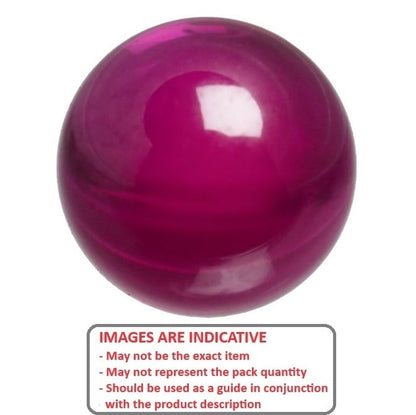 Bille Céramique 0,653 mm - Rubis Synthétique - Précision Grade 25 - Rouge - MBA (Lot de 10)
