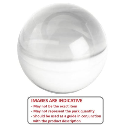Ball    0.351 mm Synthetic Saphire - Precision Grade 25 - Clear - MBA  (Pack of 5)