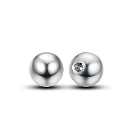 Ball    3 mm Titanium High Strength - Precision Grade 100 - Silver-Grey - M1.6x0.35 Thread x 1.5mm Deep - MBA  (Pack of 250)