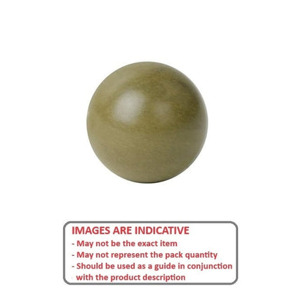 Sfera di plastica Torlon 4,76 mm - Precisione Grado II - Verde-Marrone - MBA (Confezione da 1)