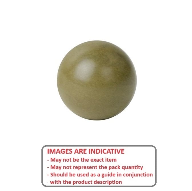 Sfera di plastica 3,18 mm - Torlon - Precisione Grado II - Verde-Marrone - MBA (confezione da 10)
