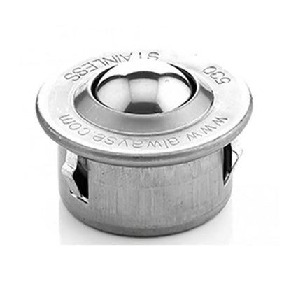 Ball Transfer  295 kg x 13.8 x 45 mm  - Standard Deep Flanged 420 Stainless and Zinc Plated Mild Steel - MBA  (Pack of 1)