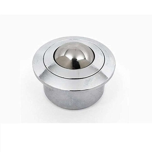 Ball Transfer  350 kg x 13.8 x 45 mm  - Heavy Duty Flanged Chrome hardened and  Zinc Plated Mild Steel - MBA  (Pack of 1)
