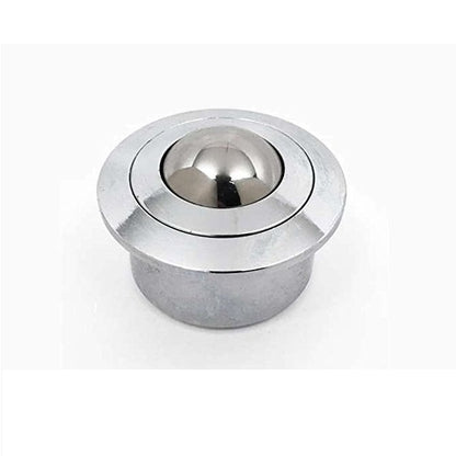 Ball Transfer  180 kg x 9.8 x 36 mm  - Heavy Duty Flanged Chrome hardened and  Zinc Plated Mild Steel - MBA  (Pack of 1)