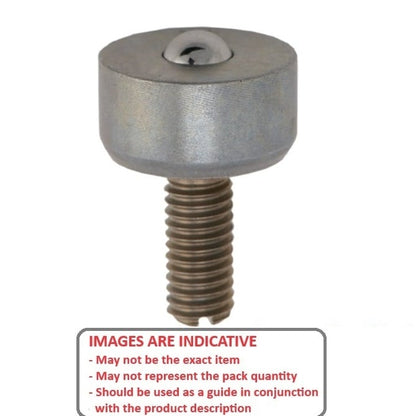 Ball Transfer   10 kg x 6 x 8 mm  - Screw Stem 440 Stainless and Aluminium - MBA  (Pack of 1)