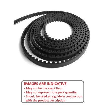 Timing Belt Length    5 mm GT x 12 mm Wide  - Metric Nylon Covered Neoprene with Fibreglass Cords - Black - MBA  (1 Metre)