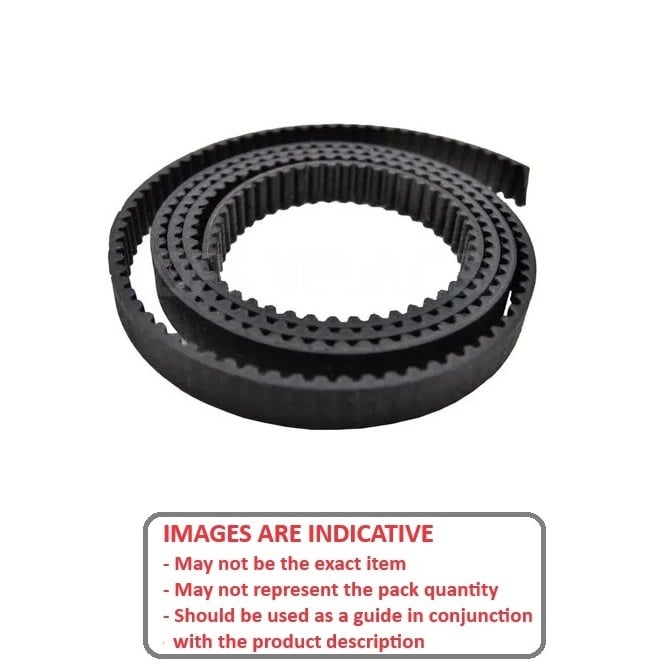 Timing Belt Length    H Section 1/2 inch x 38.1 mm Wide  - Imperial Nylon Covered Neoprene with Fibreglass Cords - Black - MBA  (Pack of 1)