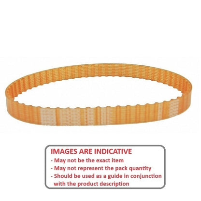 Timing Belt   45 Teeth 6 mm Wide  - Metric Polyurethane with Steel Cords - Translucent - 5 mm AT5 Trapezoidal Pitch - MBA  (Pack of 1)