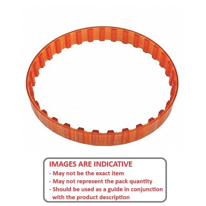 Timing Belt   30 Tooth 3.2mm Wide  - Imperial Polyurethane with Polyester Cords - Orange - 2.032 mm (0.08 Inch) MXL Trapezoidal Pitch - MBA  (Pack of 1)