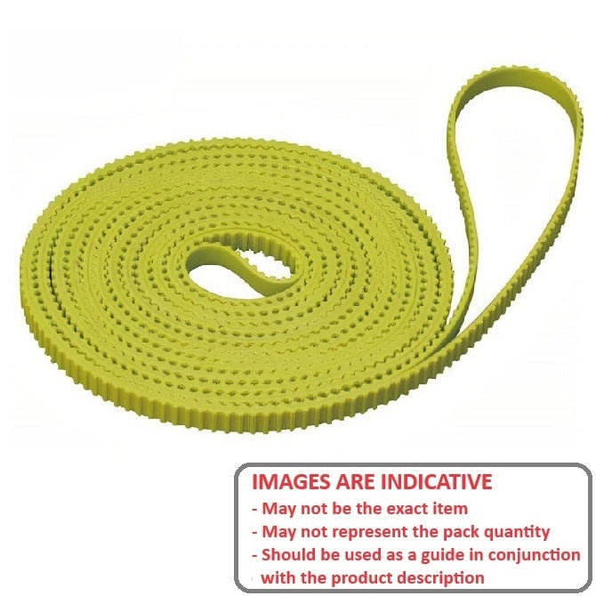 Timing Belt  109 Tooth 7.9 mm Wide  - Imperial Polyurethane with Polyester Cords - Yellow - 2.073 mm (0.082 Inch) 40DP Trapezoidal Pitch - MBA  (Pack of 1)