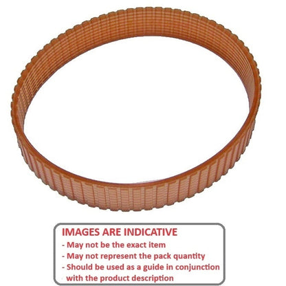 Timing Belt   45 Teeth 25 mm Wide  - Metric Polyurethane with Steel Cords - Translucent - 5 mm AT5 Trapezoidal Pitch - MBA  (Pack of 1)