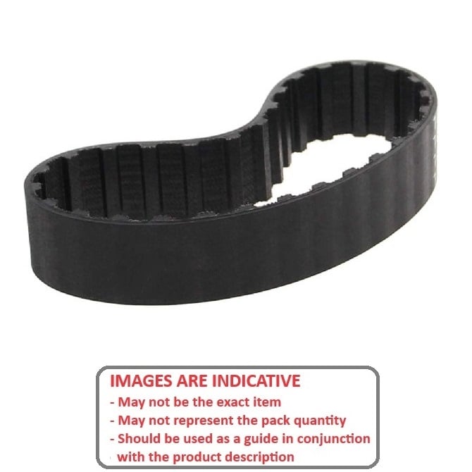 Belts   45 Tooth 25mm Wide  - Metric Nylon Covered Neoprene with Fibreglass Cords - Black - 10 mm T10 Trapezoidal Pitch - MBA  (Pack of 1)