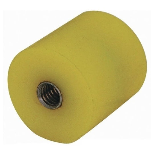 Cylindrical Bumper   50.8 x 31.75 mm - 3/8-16 UNC  - Female Polyurethane - Yellow - 40A - MBA  (Pack of 1)