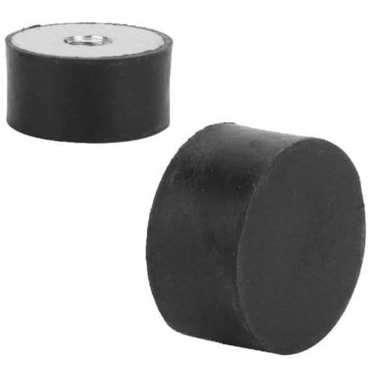 Buffer Mount   25 x 15 - M6x1 mm  -  Natural Rubber 60A - Female - MBA  (Pack of 35)