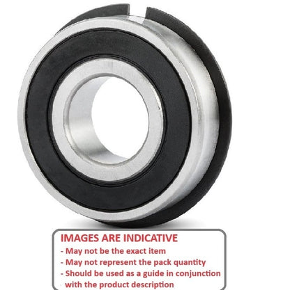 Ball Bearing    9.525 x 22.225 x 7.142 mm  - Snap Ring Chrome Steel - Sealed - Standard Retainer - ECO  (Pack of 1)