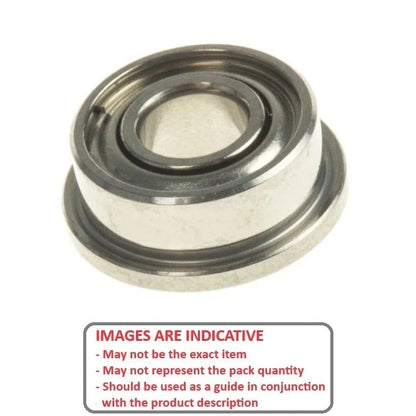 Ball Bearing    2 x 6 x 2.3 mm  - Flanged Stainless 440C Grade - Abec 7 - MC34 - Standard - Shielded / Filmoseal with Light Oil - MBA  (Pack of 40)