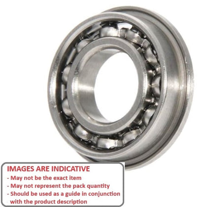 Ball Bearing    1.5 x 4 x 1.2 mm  - Flanged Stainless 440C Grade - Abec 1 - MC3 - Standard - Open Lightly Oiled - MBA  (Pack of 1)