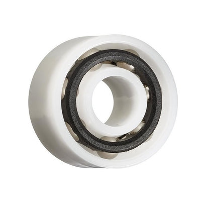 Cuscinetto in plastica 15,875 x 34,925 x 11,113 mm - Acetalica a doppia fila di sfere con sfere in acciaio inossidabile 316 - Plastica - Fermo del nastro - KMS (confezione da 1)