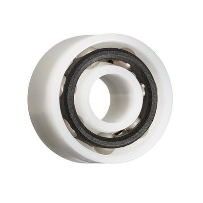 Cuscinetto in plastica 10 x 30 x 14,3 mm - Acetalica a doppia fila di sfere con sfere in acciaio inossidabile 316 - Plastica - Fermo del nastro - KMS (confezione da 1)