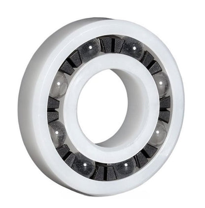 Plastic Bearing    8 x 24 x 8 mm Acetal with Glass Balls - Plastic - Ribbon Retainer - KMS  (Pack of 1)