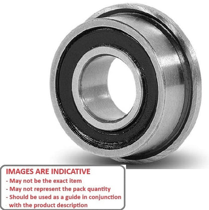 Picco Integra 1-8 Gas Flanged Bearing 5-8-2.5mm Alternative Double Rubber Seals Standard (Pack of 10)