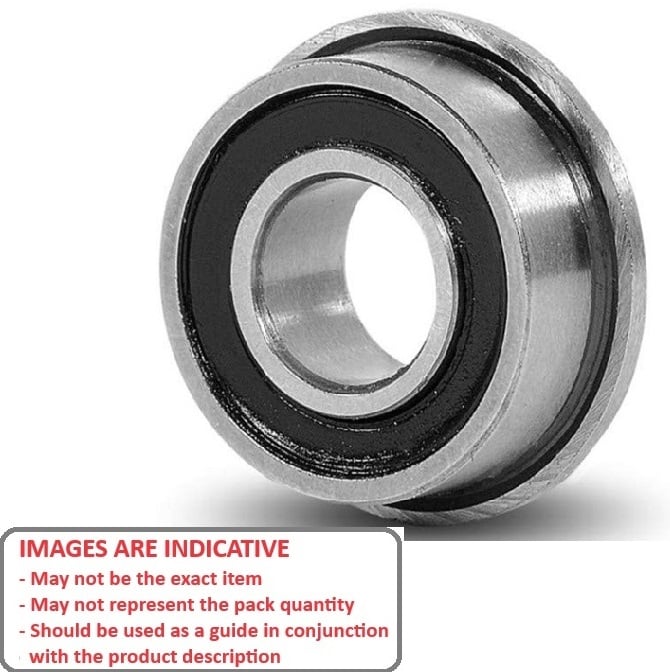 Picco Shepherd Speed 1-8 Flanged Bearing 5-8-2.5mm Alternative Double Rubber Seals Standard (Pack of 10)