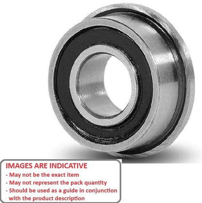 Kyosho Jet Stream Flanged Bearing 4-7-2.5mm Alternative Double Rubber Seals Standard (Pack of 2)