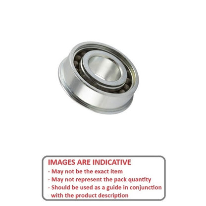 Dental Application Bearing    3.175 x 6.35 x 2.779 mm  - Flanged Ball Stainless 440C Grade with Phenolic Cage - Dental Applications - Single Shield - MBA  (Pack of 1)