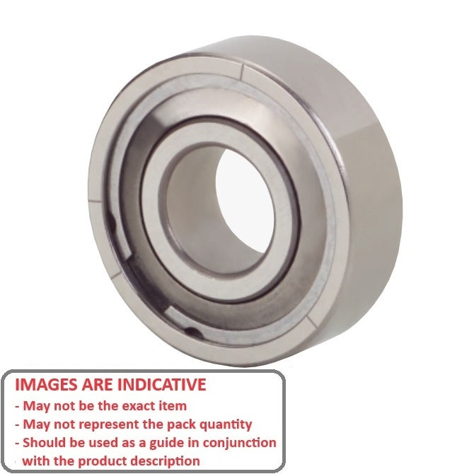 Ball Bearing    1.397 x 4.763 x 2.779 mm  -  Stainless 440C Grade - Abec 5 - MC34 - Standard - Shielded / Filmoseal with Light Oil - MBA  (Pack of 20)