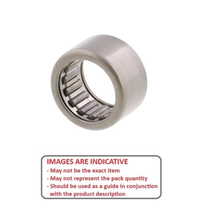 Needle Roller Bearing    9.525 x 14.288 x 9.520 mm  - Open Ends Chrome Steel Shell - Caged Rollers - MBA  (Pack of 1)