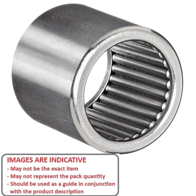 Needle Roller Bearing    9.525 x 15.875 x 12.7 mm  - Open Ends Chrome Steel Shell - Uncaged Rollers - MBA  (Pack of 1)