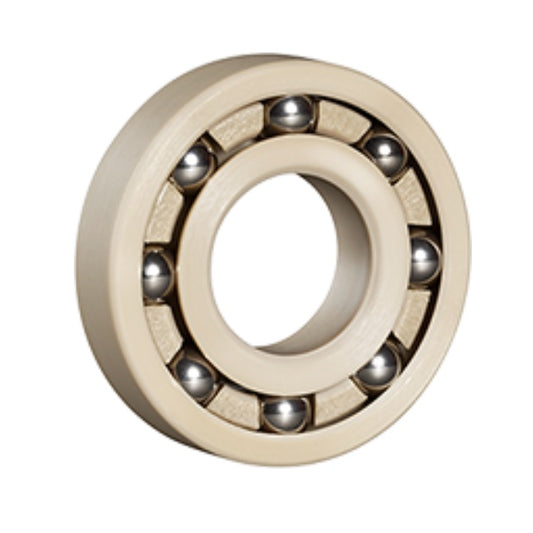 Plastic Bearing    9.525 x 22.225 x 5.556 mm  - Plastic PEEK with 316 Stainless Balls - MBA  (Pack of 1)