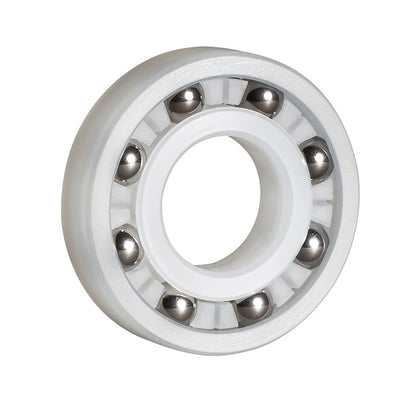Plastic Bearing    6.35 x 15.875 x 4.978 mm  - Ball PVDF with 316 Stainless Balls - Plastic - Ribbon Retainer - MBA  (Pack of 1)