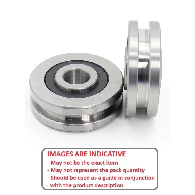 Square Groove Profile Bearing    4 x 11 x 4 mm  - Ball Chrome Steel - Square Groove Profile - MBA  (Pack of 100)