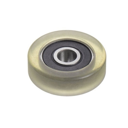 Pressure Roller Bearing   40 x 10 x 8 mm  -  Chrome Steel with Urethane OD - Natural - 90 Duro - MBA  (Pack of 1)
