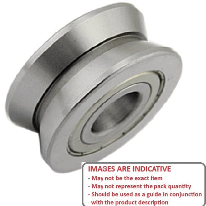 Vee Groove Profile Bearing    3 x 12 x 4 mm  - V Groove Profile Carbon Steel - Semi Ground - 3D Printer Parts - MBA  (Pack of 5)