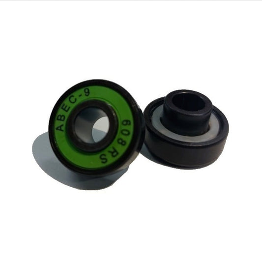 Skate and Board Bearing For general skating with extended inner ring - Extended inner ring one side - SINGLE BEARING (8x22x7 inner width 12.5) - MBA  (Pack of 2)