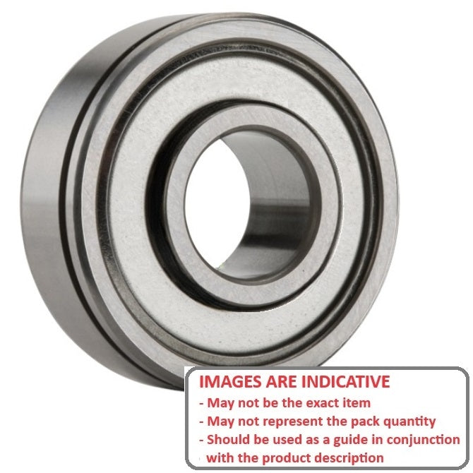 Ball Bearing   12.7 x 44.45 x 15.875 mm  - Snap Ring Groove Only Chrome Steel - Abec 1 - Shielded - Standard Retainer - MBA  (Pack of 1)