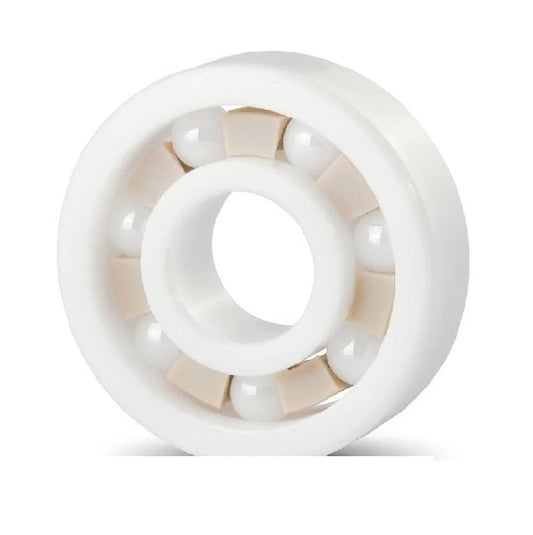 Roulement en céramique 10 x 26 x 8 mm - Bille ZrO2 Full Ceramic - CN - Standard - Blanc cassé - Ouvert sans lubrifiant - Retenue PTFE - MBA (1 pièce)